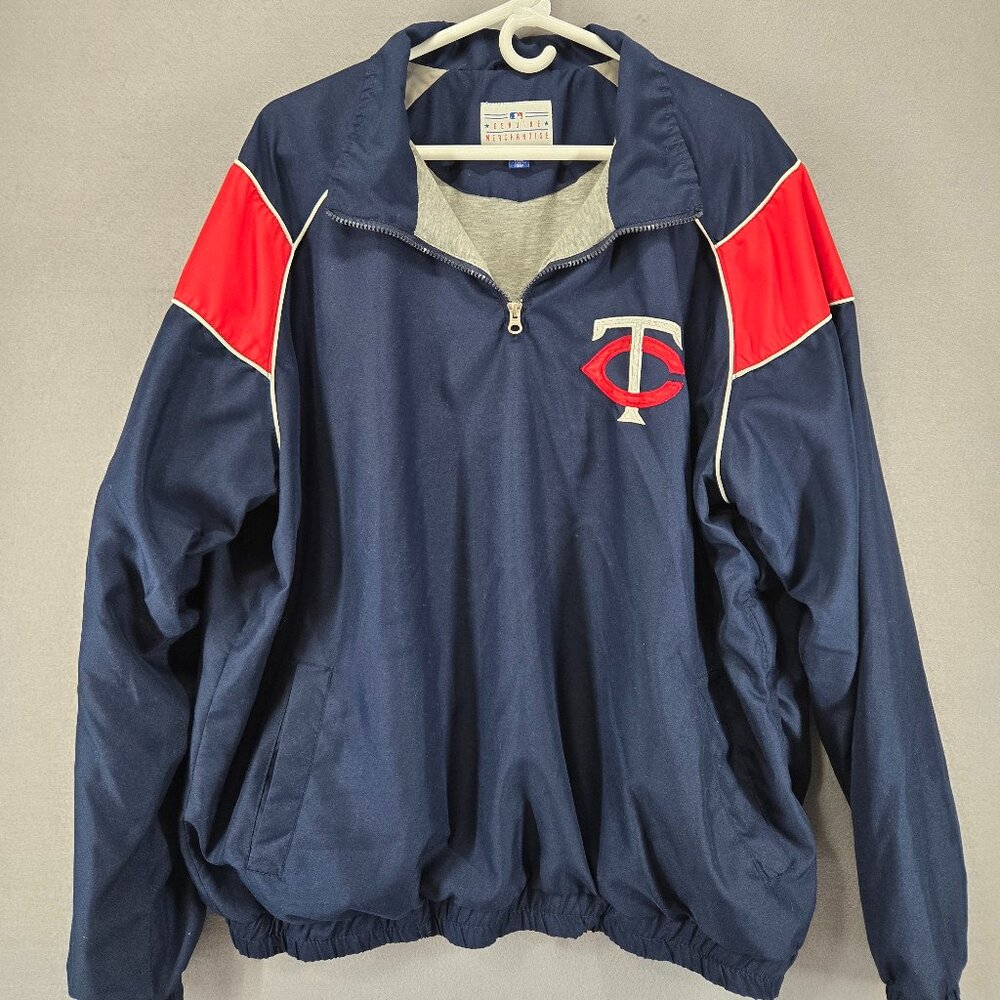 Minnesota Twins Men's Lined 1/4 zip pullover/windbreaker Genuine Merchandise, XL